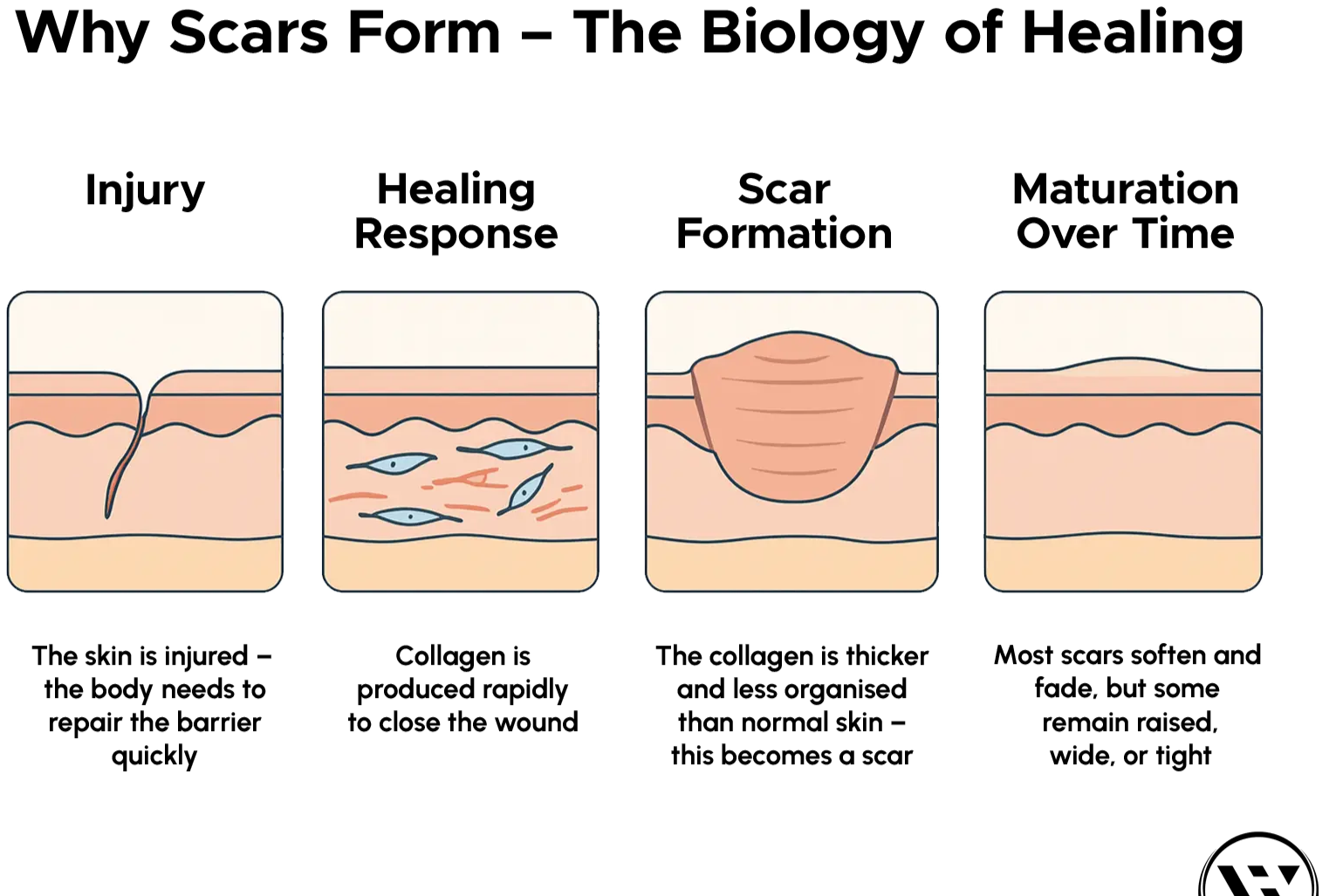 Scar before and after